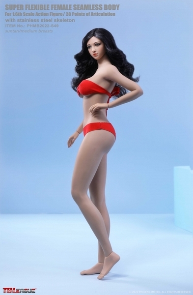 Figurka ženy Caucasian Suntan Female Super Flexible Seamless Body (Middle Bust) 1/6