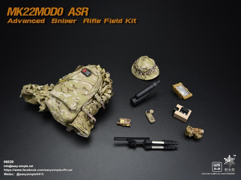 Sada zbraní s výstrojí MK22MOD0 ASR Advanced Sniper Rifle Field Kit Set (3 Colors Camo)