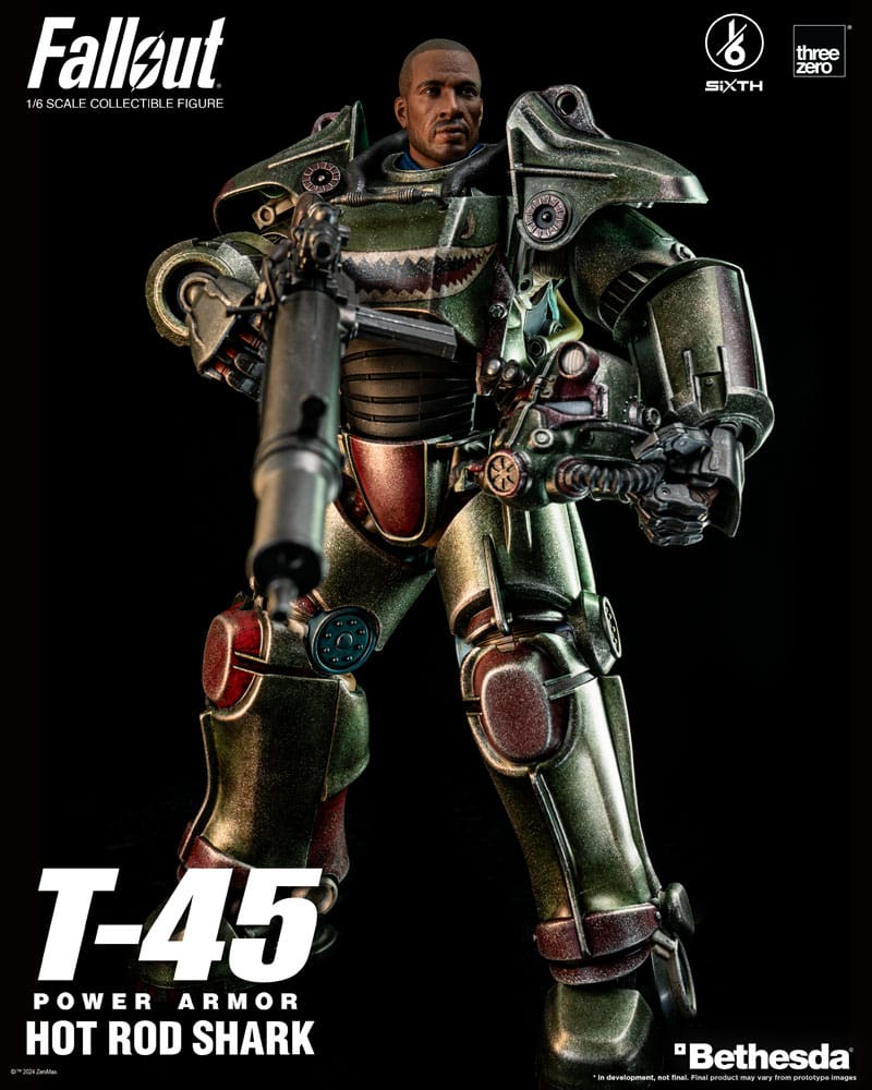 Figurka T-45 Hot Rod Shark Power Armor - Fallout FigZero Action Figure 1/6
