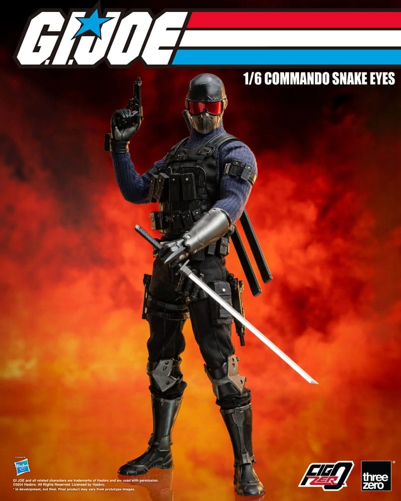 Figurka Commando Snake Eyes - G.I. Joe FigZero Action Figure 1/6