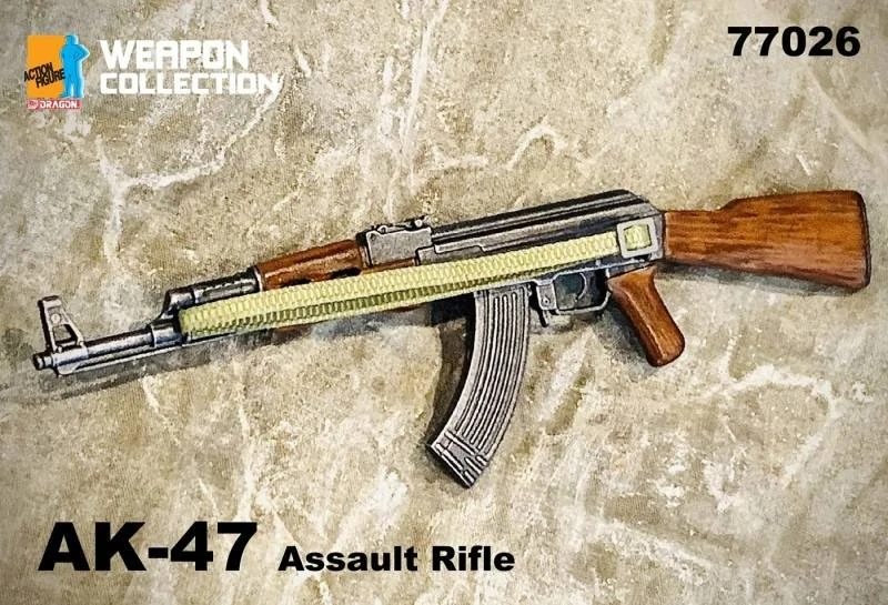 Zbraň pro 1/6 figurky AK47 Assault Rifle (Black)