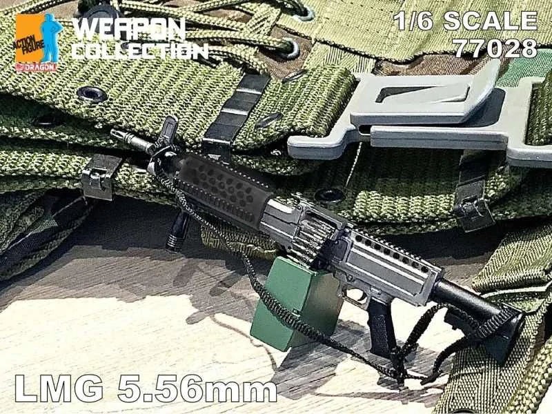 Zbraň pro 1/6 figurky 5,56mm Light Machine Gun (Black)