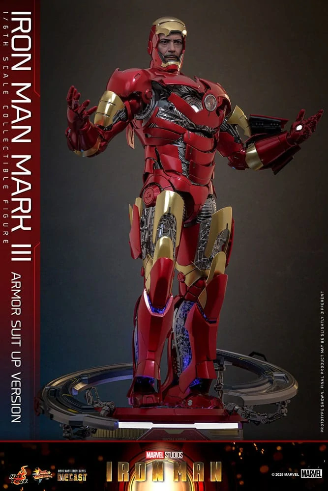 Figurka Iron Man Mark III (Armor Suit Up Version) - Iron Man Movie Masterpiece Diecast Action Figure 1/6