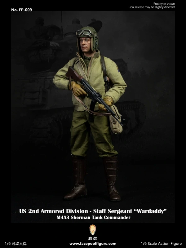Figurka Don 'Wardaddy' Collier - M4A3 Sherman Tank Commander 1/6 Action Figure