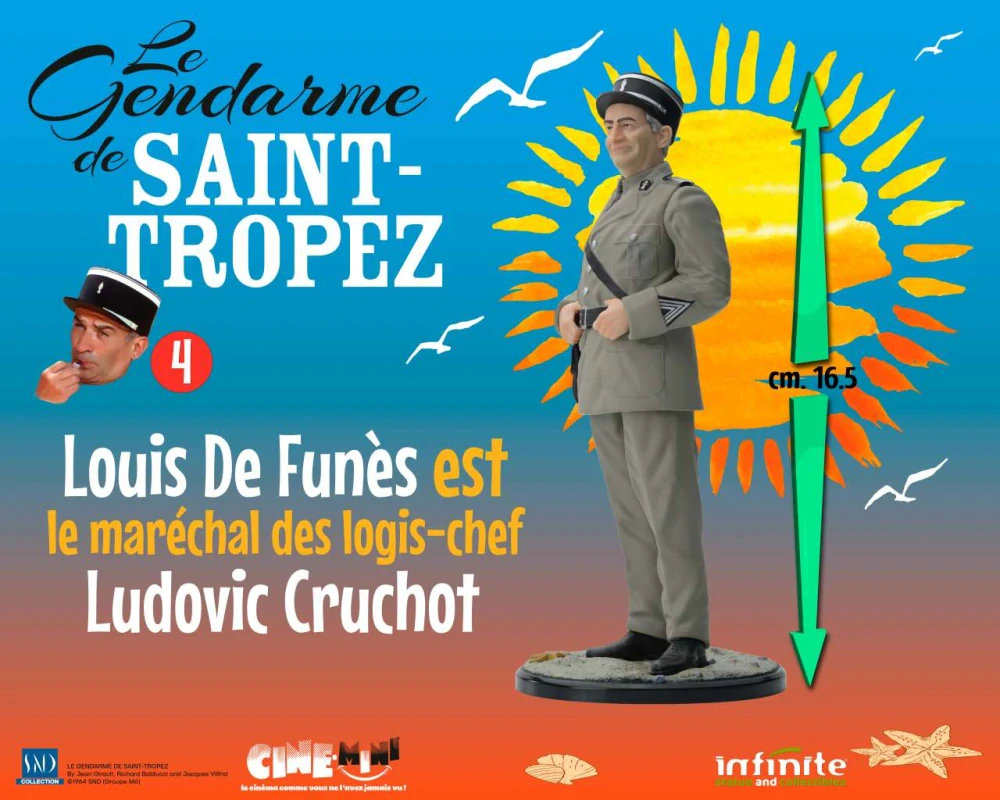 Soška Louis De Funes as Chef Ludovic Cruchot Statue