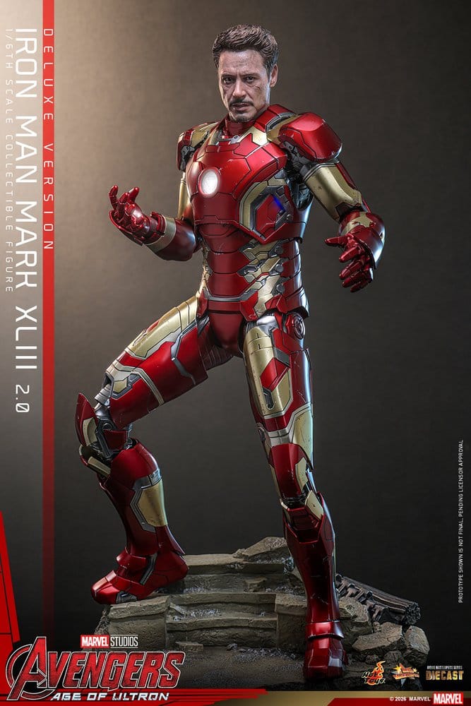 Figurka Iron Man Mark XLIII (2.0) (Deluxe Version) - Avengers: Age of Ultron Movie Masterpiece Diecast Action Figure 1/6