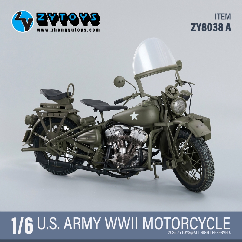 Motocykl US Army WWII Motorcycle Harley-Davidson (Olive Drab) 1/6