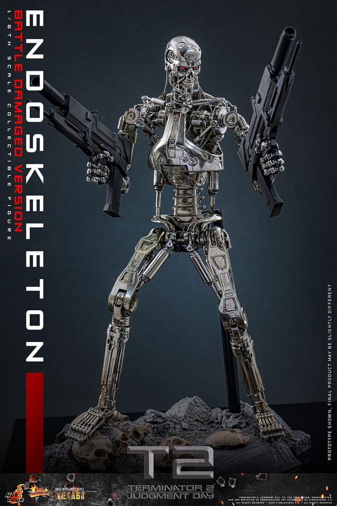 Figurka Endoskeleton (Battle Damaged Version) - Terminator 2: Judgment Day Movie Masterpiece Die-Cast Action Figure 1/6