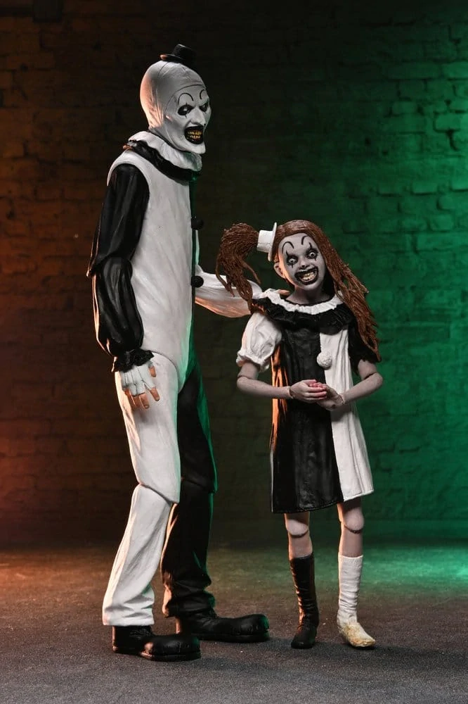 Figurky Ultimate Art the Clown & Little Pale Girl - Terrifier 2 2-Pack Action Figures