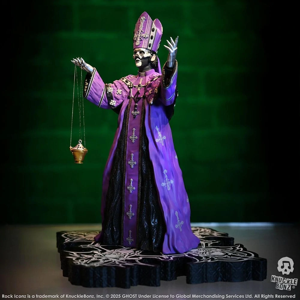 Soška Papa V Perpetua Purple Robes - Ghost Rock Iconz Statue 