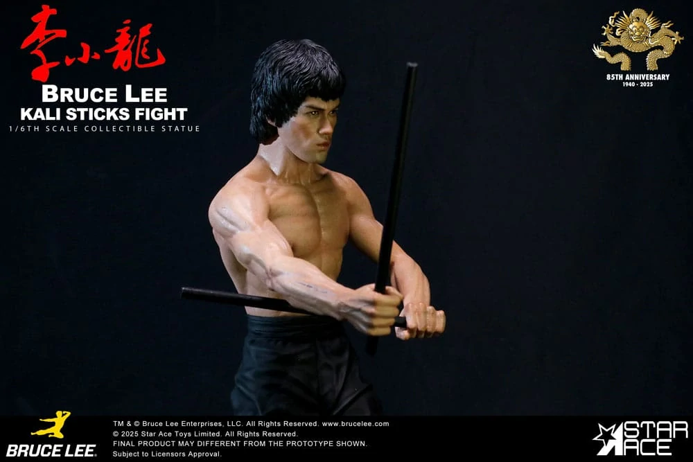Soška Bruce Lee Kali Sticks Fight Normal Basement Version - Enter the Dragon Movie Statue 1/6