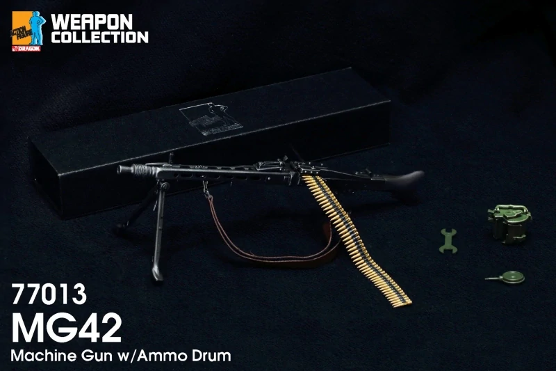 Zbraň pro 1/6 figurky MG42 Machine Gun with Ammo Drum (Black)