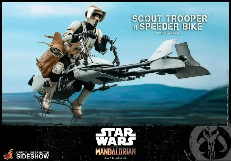 Figurka Scout Trooper & Speeder Bike - Star Wars The Mandalorian Action Figure 1/6