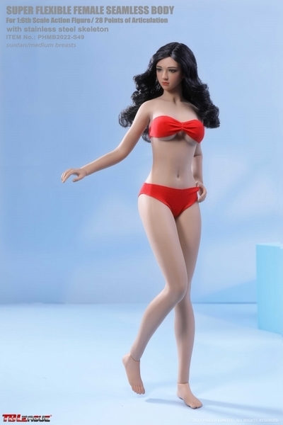 Figurka ženy Caucasian Suntan Female Super Flexible Seamless Body (Middle Bust) 1/6