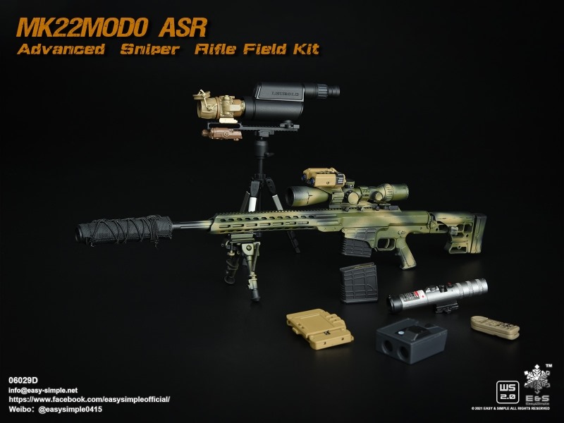 Sada zbraní s výstrojí MK22MOD0 ASR Advanced Sniper Rifle Field Kit Set (3 Colors Camo)