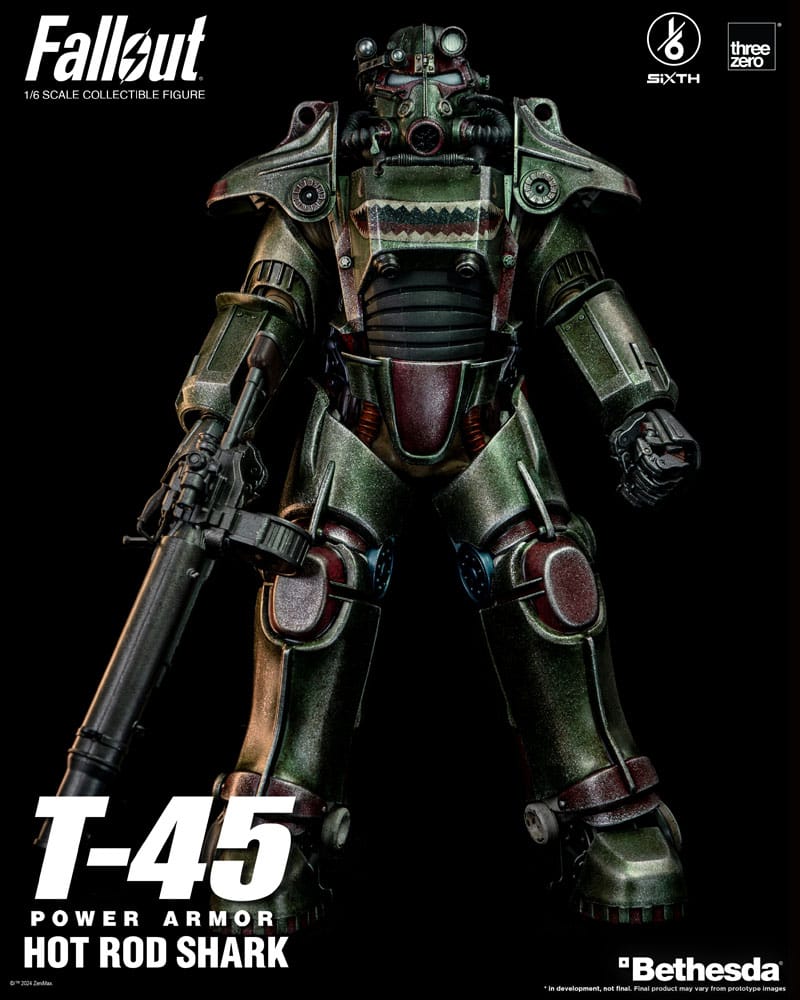 Figurka T-45 Hot Rod Shark Power Armor - Fallout FigZero Action Figure 1/6