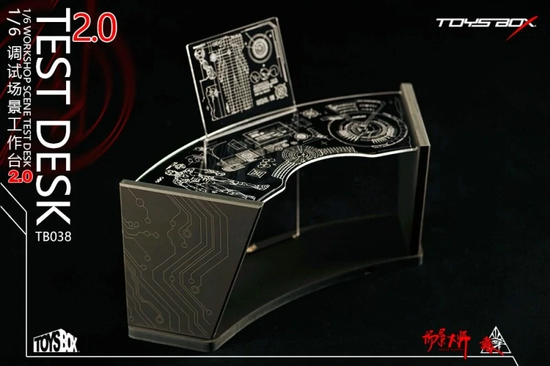 Diorama LED Light Up Stark Industries Workshop Test Desk 2.0 (Blue) 1/6