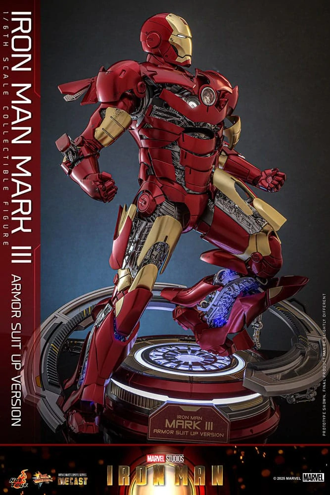 Figurka Iron Man Mark III (Armor Suit Up Version) - Iron Man Movie Masterpiece Diecast Action Figure 1/6