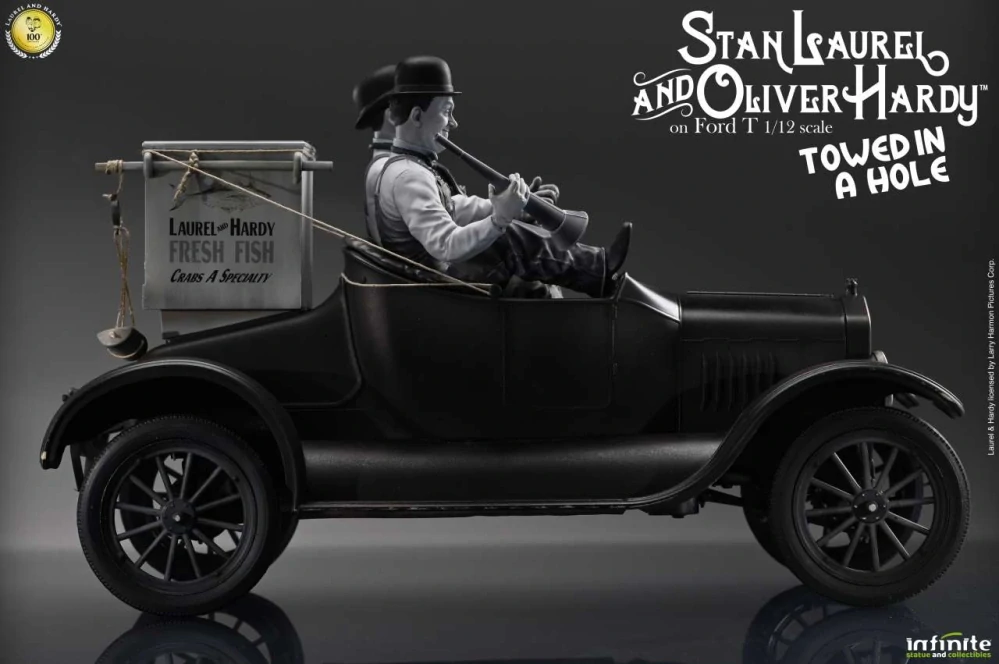 Soška Laurel & Hardy Towed In A Hole Ford T 1/12 Scale