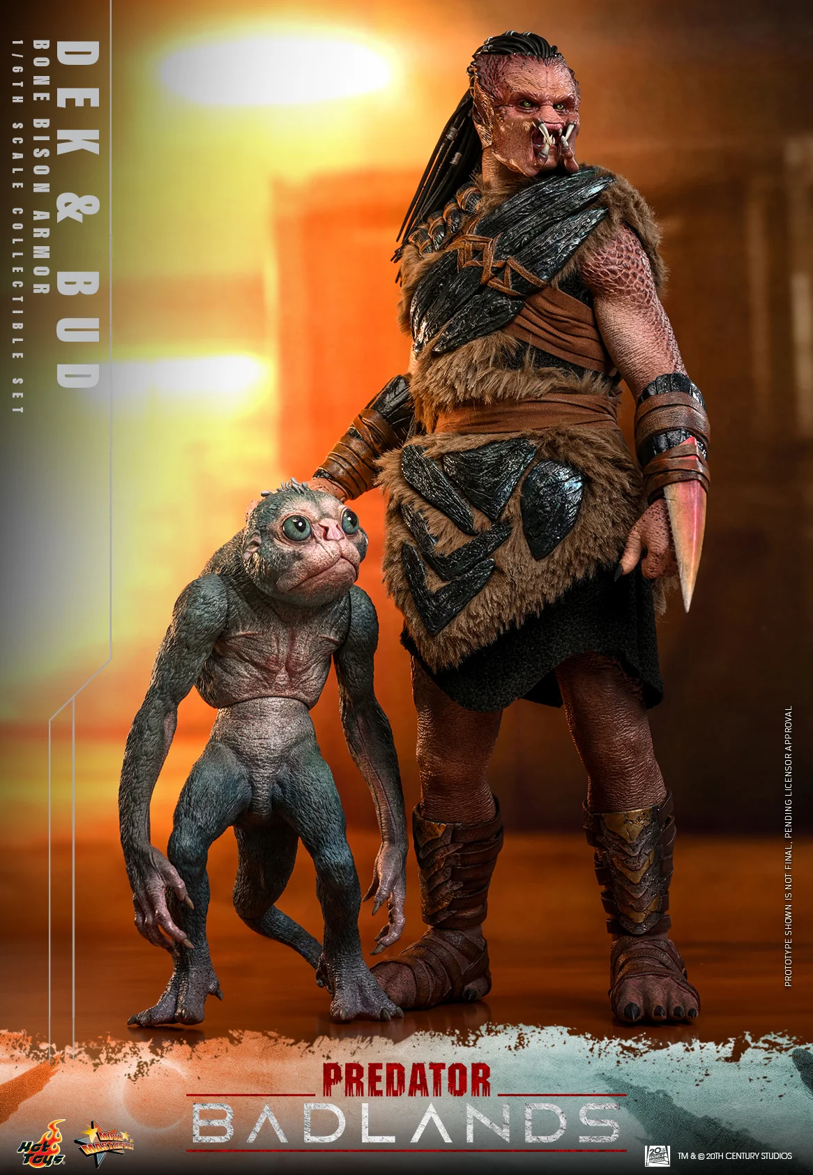 Figurka Dek (Bone Bison Armor) & Bud - Predator: Badlands Movie Masterpiece Action Figure 1/6