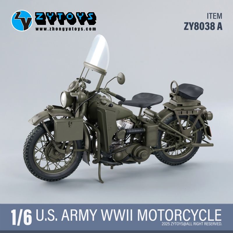 Motocykl US Army WWII Motorcycle Harley-Davidson (Olive Drab) 1/6
