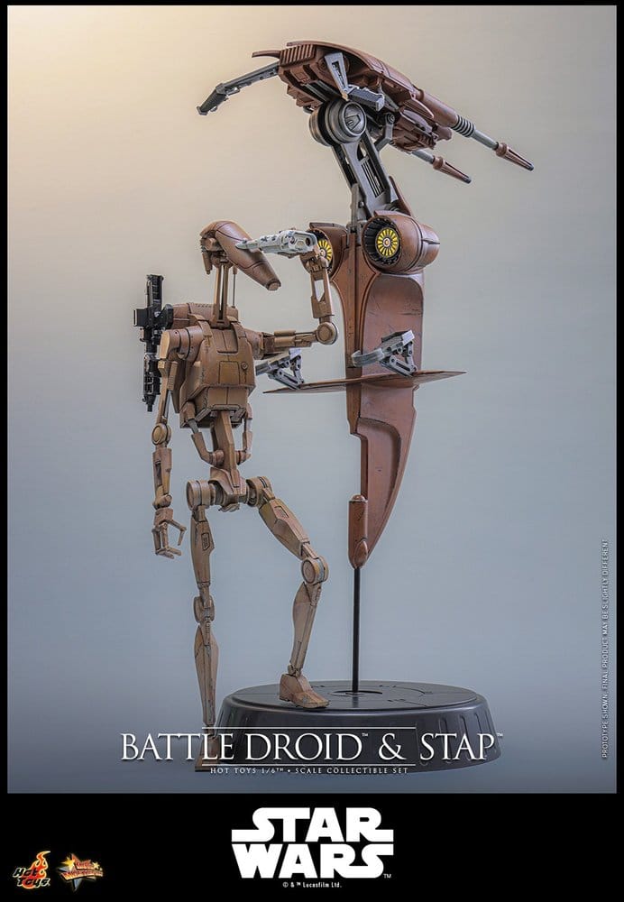 Figurka Battle Droid & STAP - Star Wars: The Phantom Menace Movie Action Figure Set 1/6
