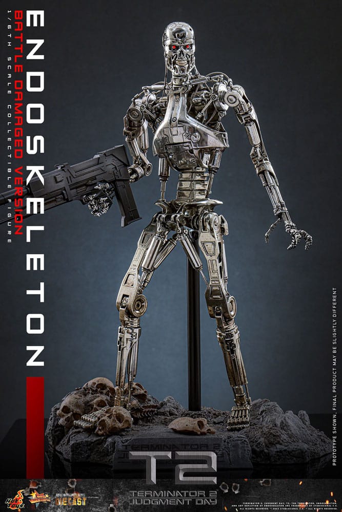 Figurka Endoskeleton (Battle Damaged Version) - Terminator 2: Judgment Day Movie Masterpiece Die-Cast Action Figure 1/6