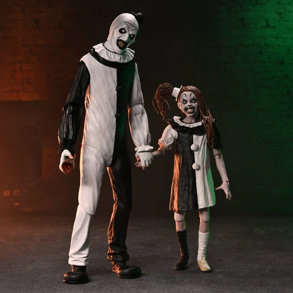Figurky Ultimate Art the Clown & Little Pale Girl - Terrifier 2 2-Pack Action Figures