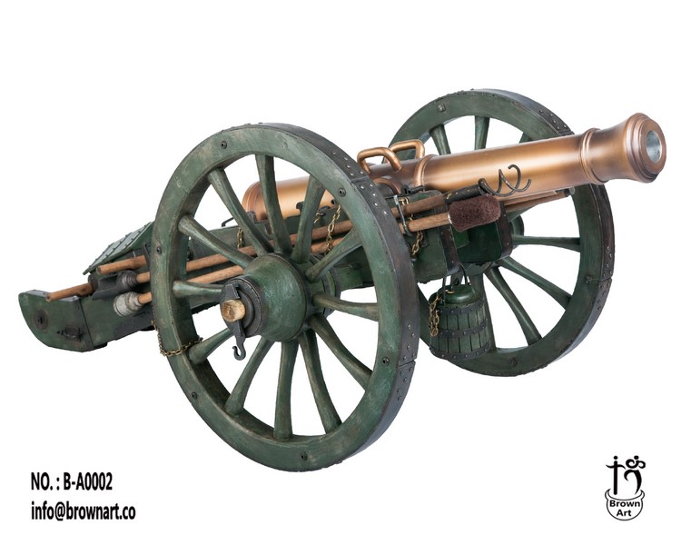 Dělo French Gribeauval 12 Pounder Cannon (Weathered Version) 1/6 Military Replica