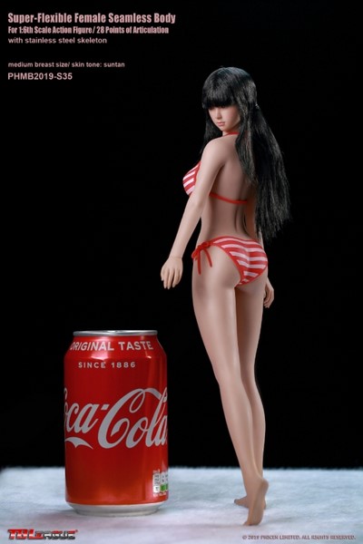 Figurka ženy Caucasian Suntan Female Super Flexible Seamless Body 1/6 Middle Bust
