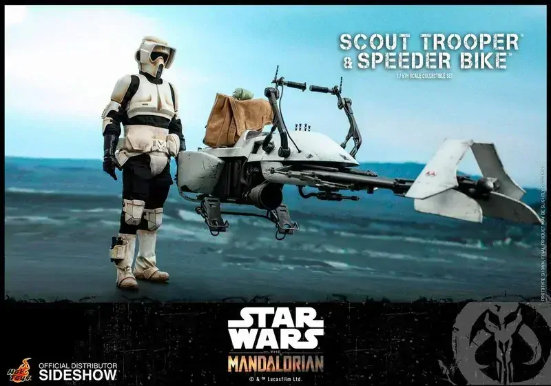 Figurka Scout Trooper & Speeder Bike - Star Wars The Mandalorian Action Figure 1/6