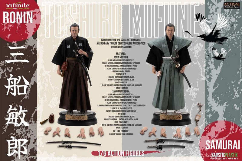 Figurky Toshiro Mifune Ronin & Samurai 1/6 Action Figure Deluxe Double Pack