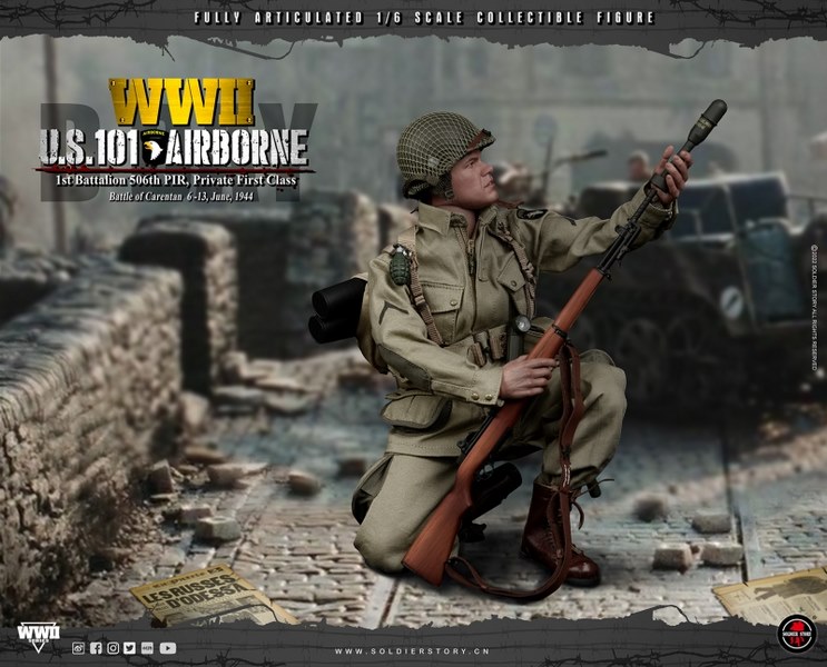 Figurka Private First Class - US 101st Airborne : Battle Of Carentan 6-13 June 1944 1/6 Action Figure