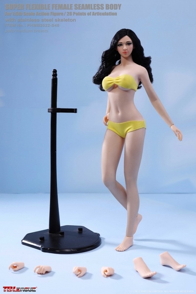 Figurka ženy Caucasian Pale Female Super Flexible Seamless Body (Middle Bust) 1/6
