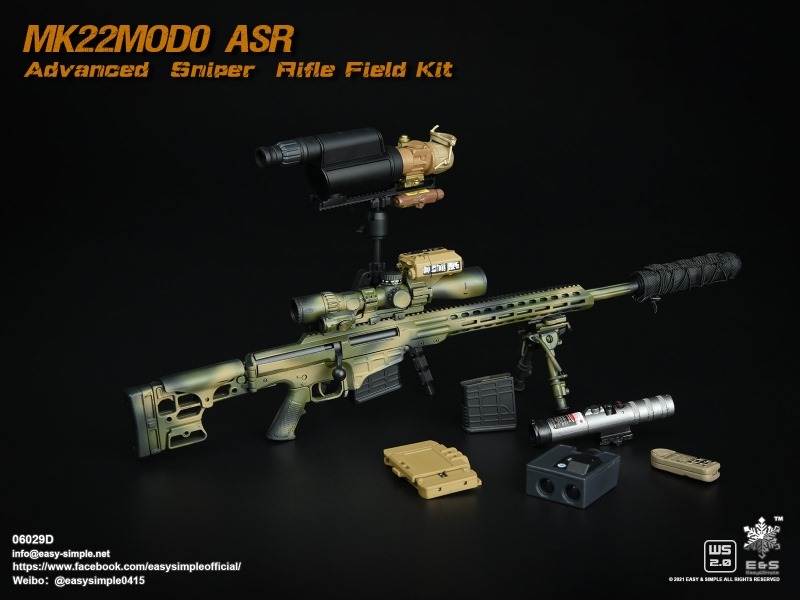 Sada zbraní s výstrojí MK22MOD0 ASR Advanced Sniper Rifle Field Kit Set (3 Colors Camo)