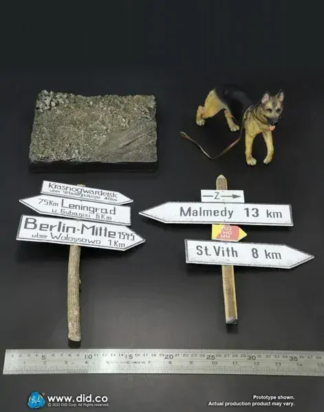 Diorama WWII Road Signs Accessory Kit for 1/6 Action Figures
