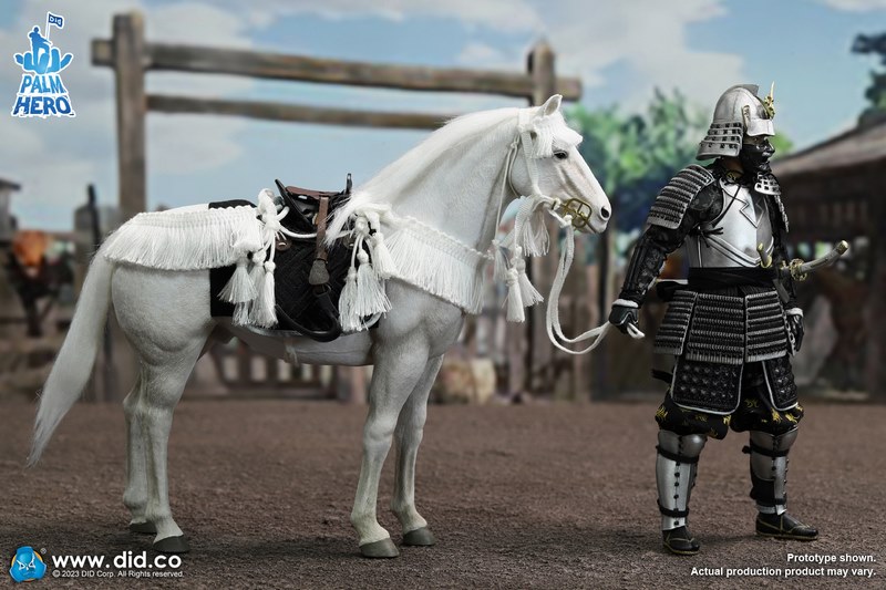 Figurka Uesugi Kenshin + White Horse - Palm Hero Japan Samurai Series 3 Action Figure 1/12