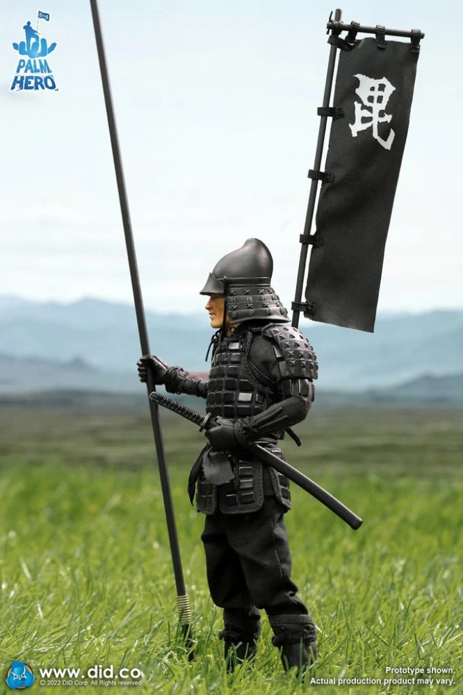 Figurka Black Japan Sengoku Soldier - Palm Hero Japan Samurai Series Action Figure 1/12