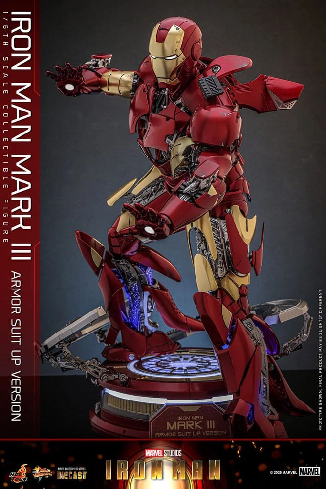 Figurka Iron Man Mark III (Armor Suit Up Version) - Iron Man Movie Masterpiece Diecast Action Figure 1/6
