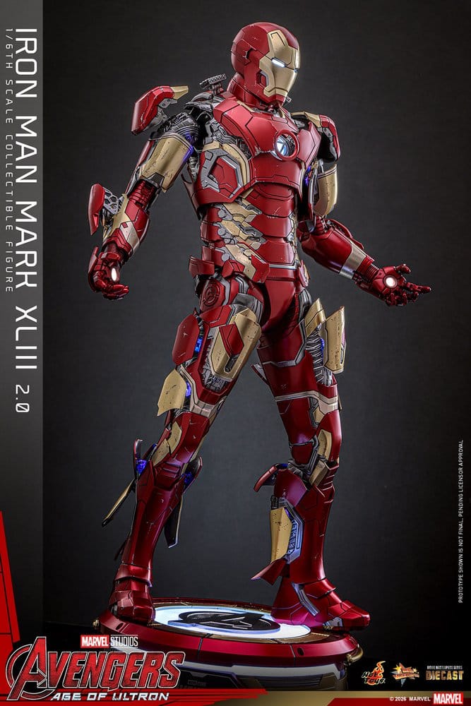 Figurka Iron Man Mark XLIII (2.0) - Avengers: Age of Ultron Movie Masterpiece Diecast Action Figure 1/6
