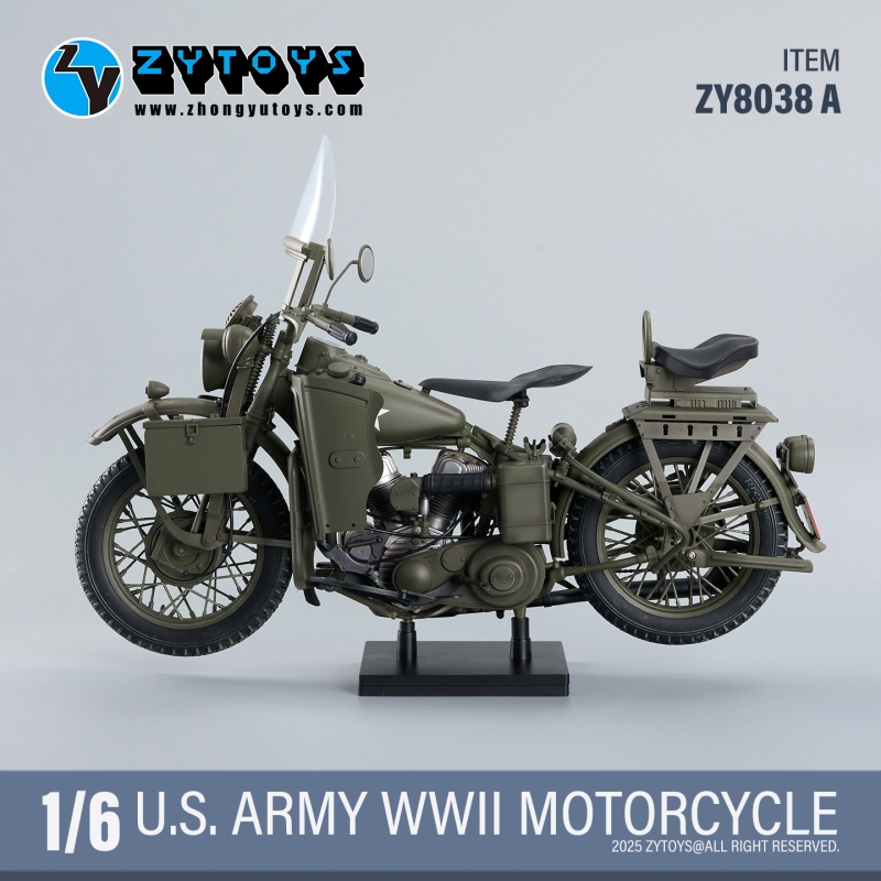 Motocykl US Army WWII Motorcycle Harley-Davidson (Olive Drab) 1/6