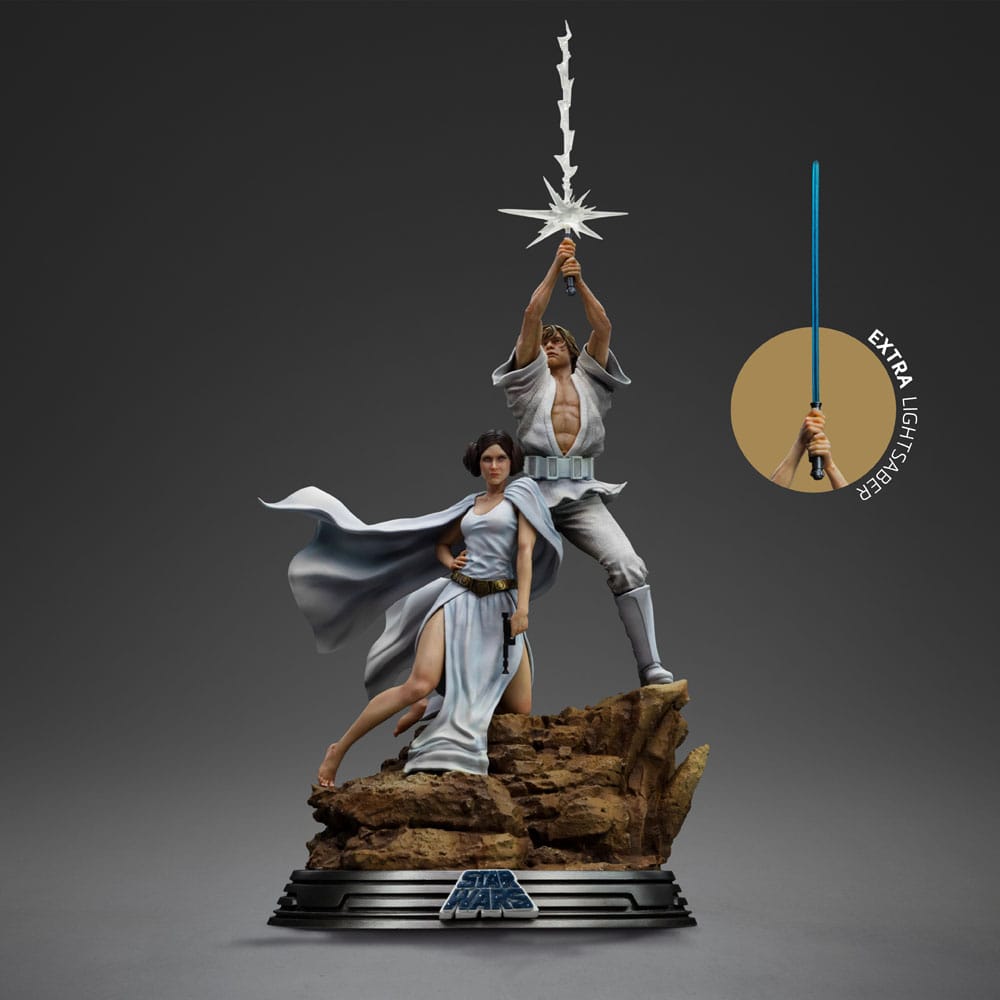 Soška Luke and Leia - Star Wars Deluxe Art Scale Statue 1/10