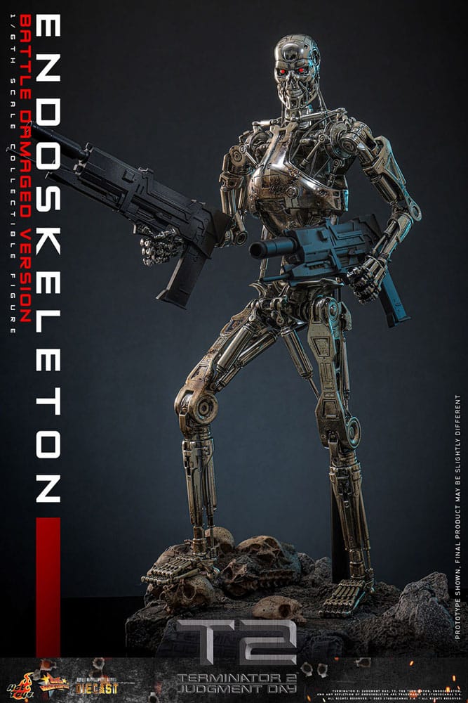 Figurka Endoskeleton (Battle Damaged Version) - Terminator 2: Judgment Day Movie Masterpiece Die-Cast Action Figure 1/6