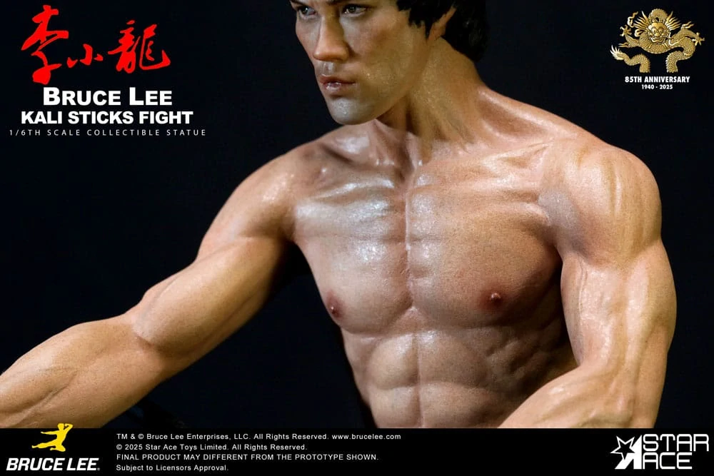 Soška Bruce Lee Kali Sticks Fight Normal Basement Version - Enter the Dragon Movie Statue 1/6
