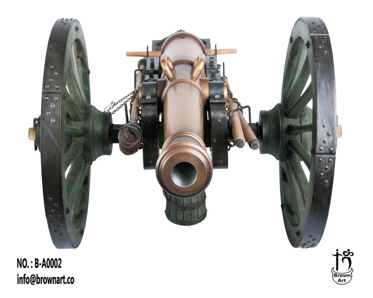 Dělo French Gribeauval 12 Pounder Cannon (Weathered Version) 1/6 Military Replica