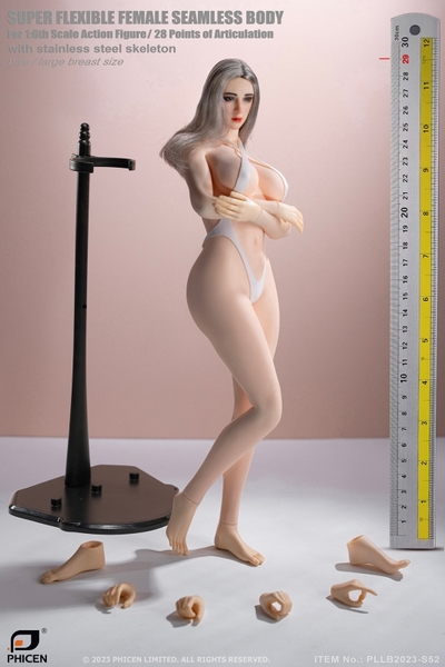 Figurka ženy Caucasian Pale Female Super Flexible Seamless Body (Large Bust) 1/6