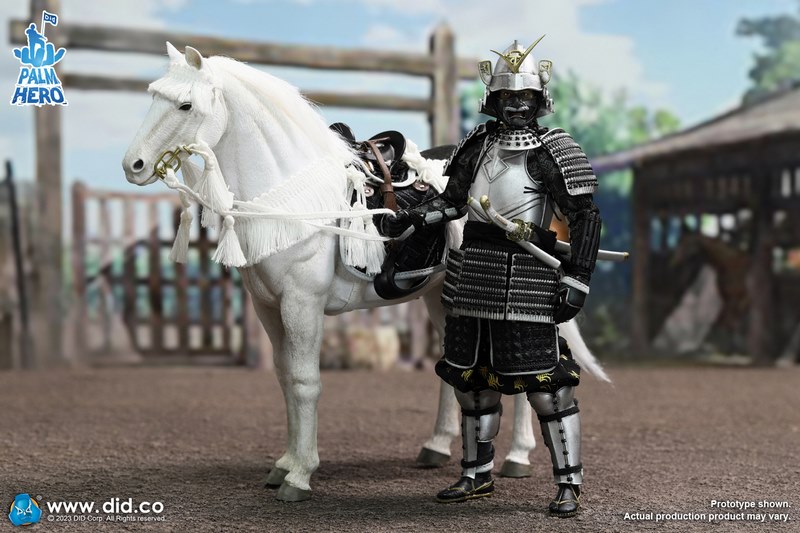 Figurka Uesugi Kenshin + White Horse - Palm Hero Japan Samurai Series 3 Action Figure 1/12