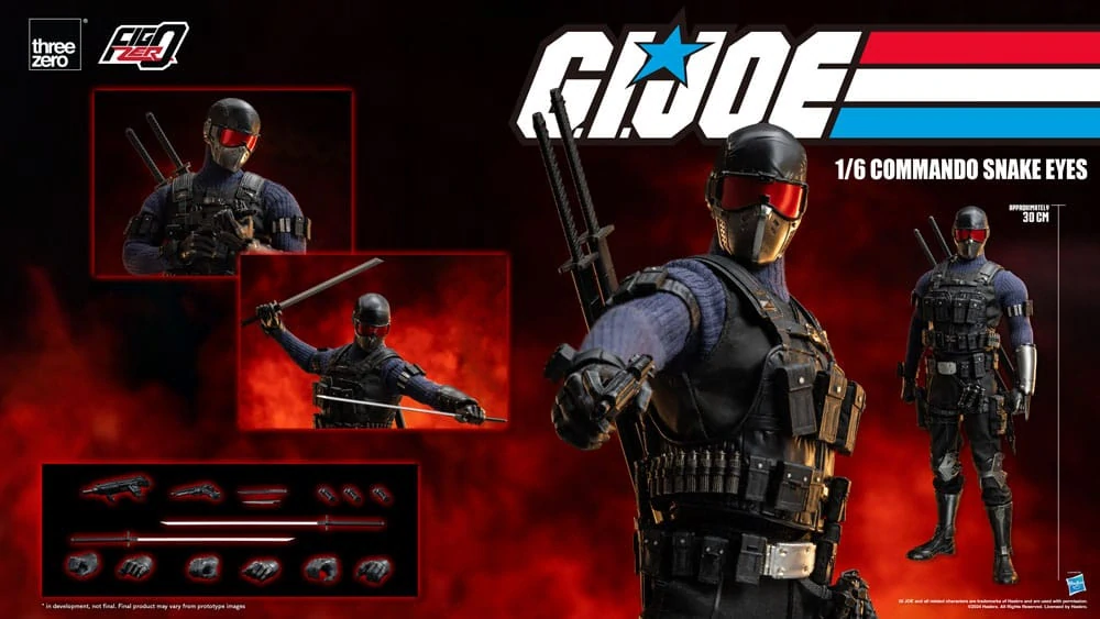 Figurka Commando Snake Eyes - G.I. Joe FigZero Action Figure 1/6
