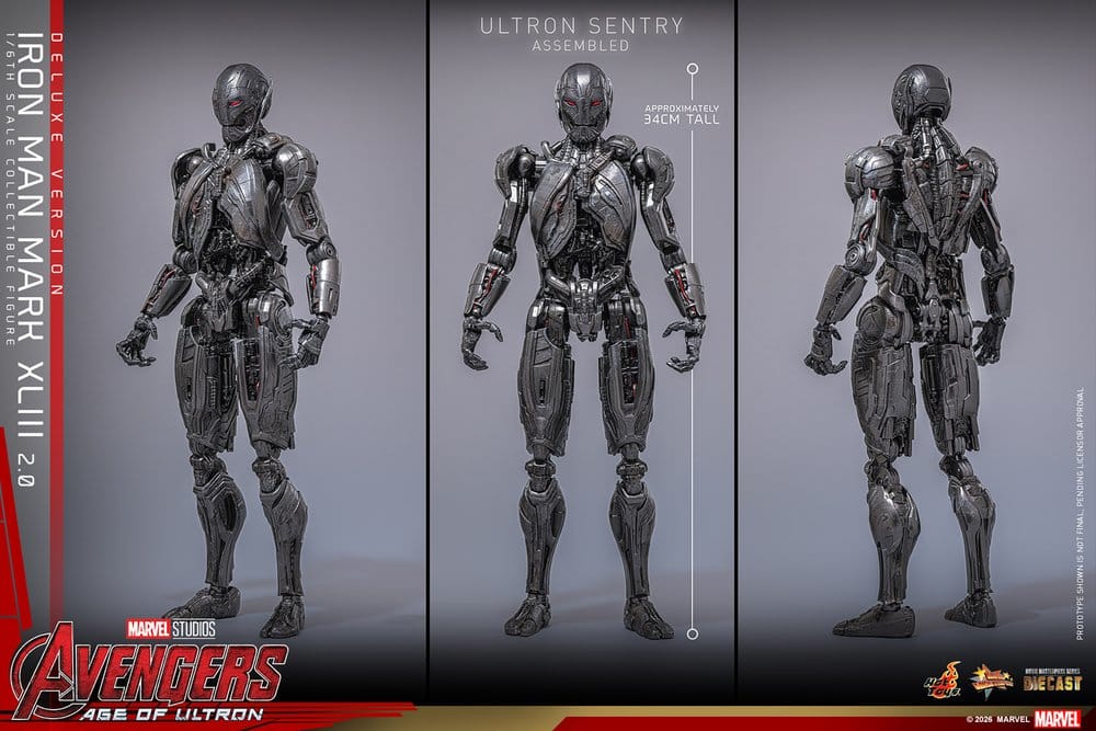Figurka Iron Man Mark XLIII (2.0) (Deluxe Version) - Avengers: Age of Ultron Movie Masterpiece Diecast Action Figure 1/6