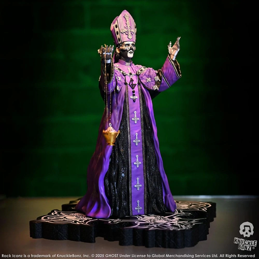 Soška Papa V Perpetua Purple Robes - Ghost Rock Iconz Statue 